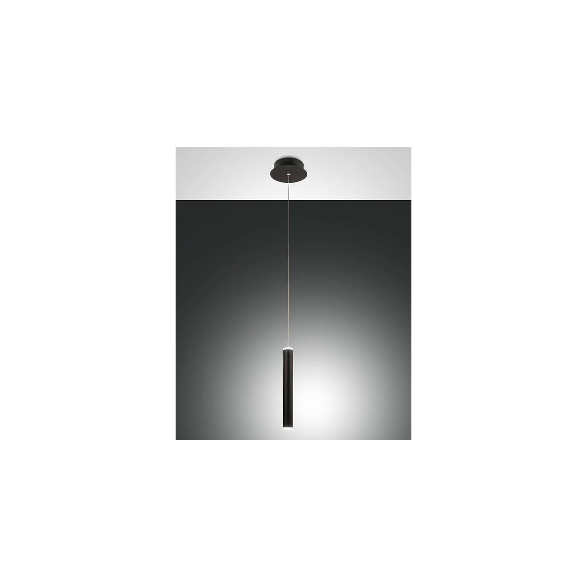 Fabas Luce Prado Pendelleuchte LED 1x 6.5W Metall- und Methacrylat Schwarz