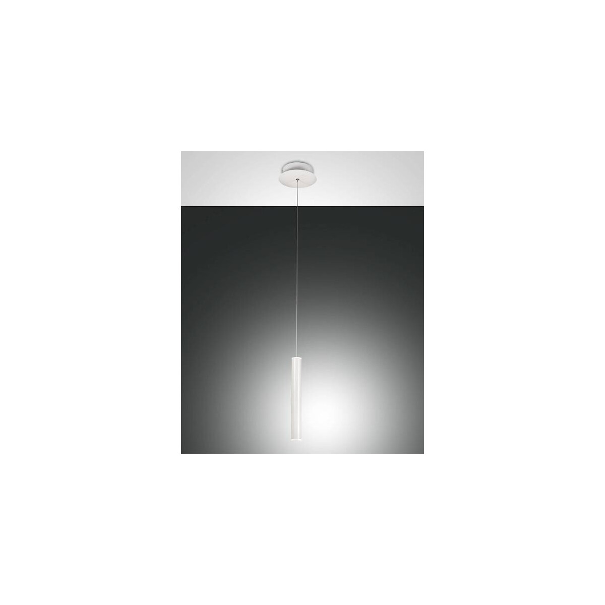 Fabas Luce Prado Pendelleuchte LED 1x 6.5W Metall- und Methacrylat Weiss