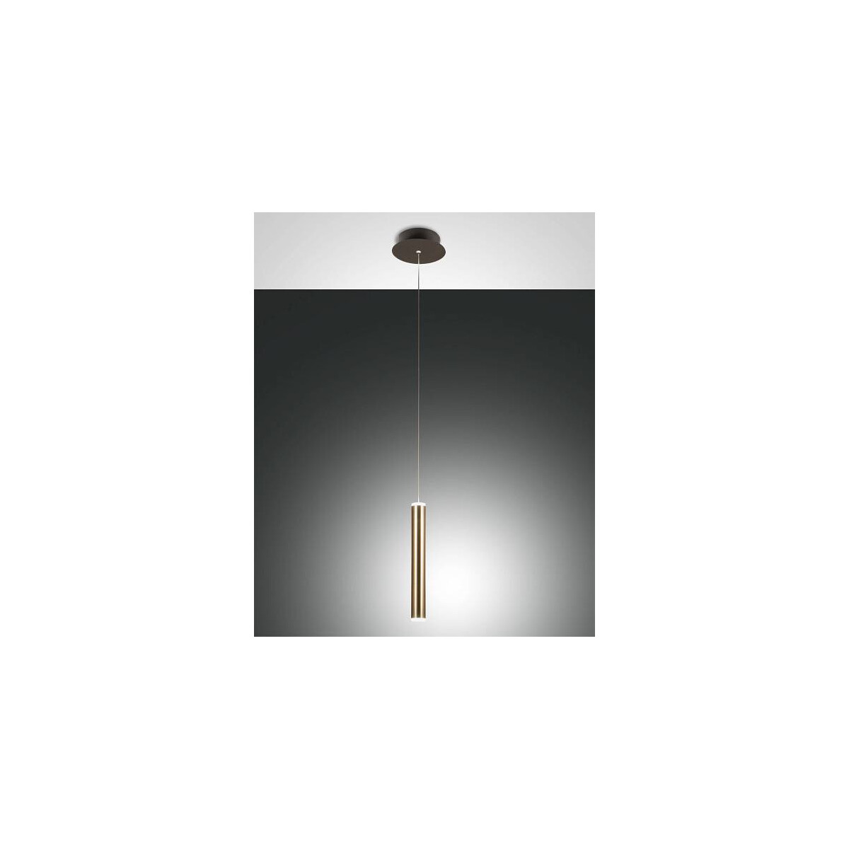 Fabas Luce Prado Pendelleuchte LED 1x 6.5W Metall- und Methacrylat Schwarz/Gold