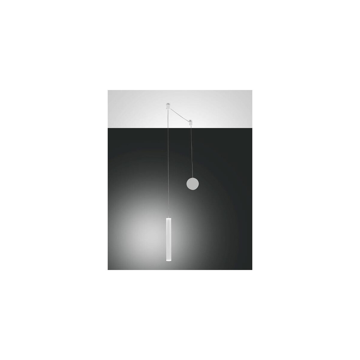 Fabas Luce Prado Pendelleuchte LED 1x65W Metall- und Methacrylat weiß