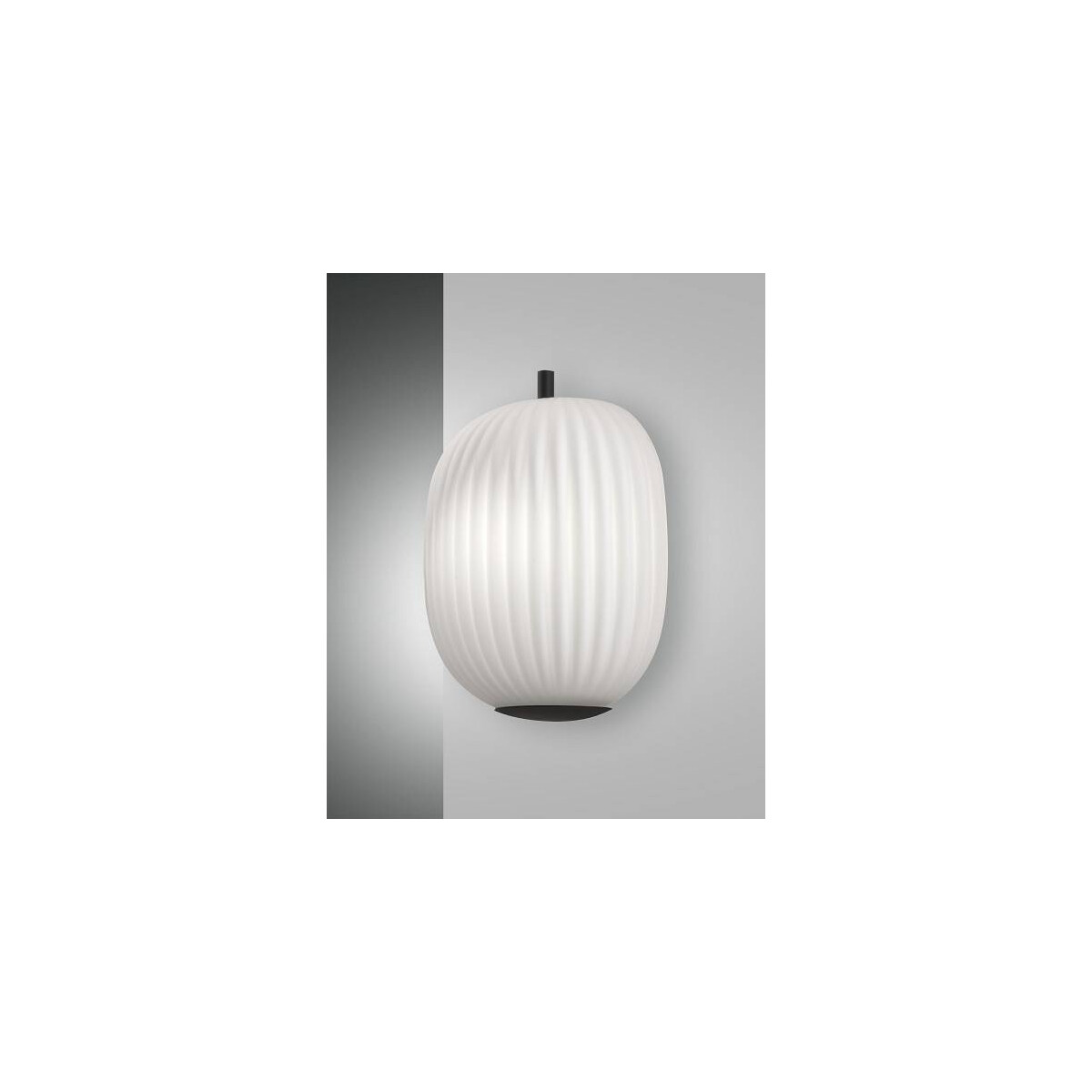 Fabas Luce Domizia Tischleuchte E27 1x 40W Metall und geblasenes Glas Schwarz