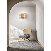 Fabas Luce Loft Wandleuchte LED 1x 18W Metall und Holz Esche