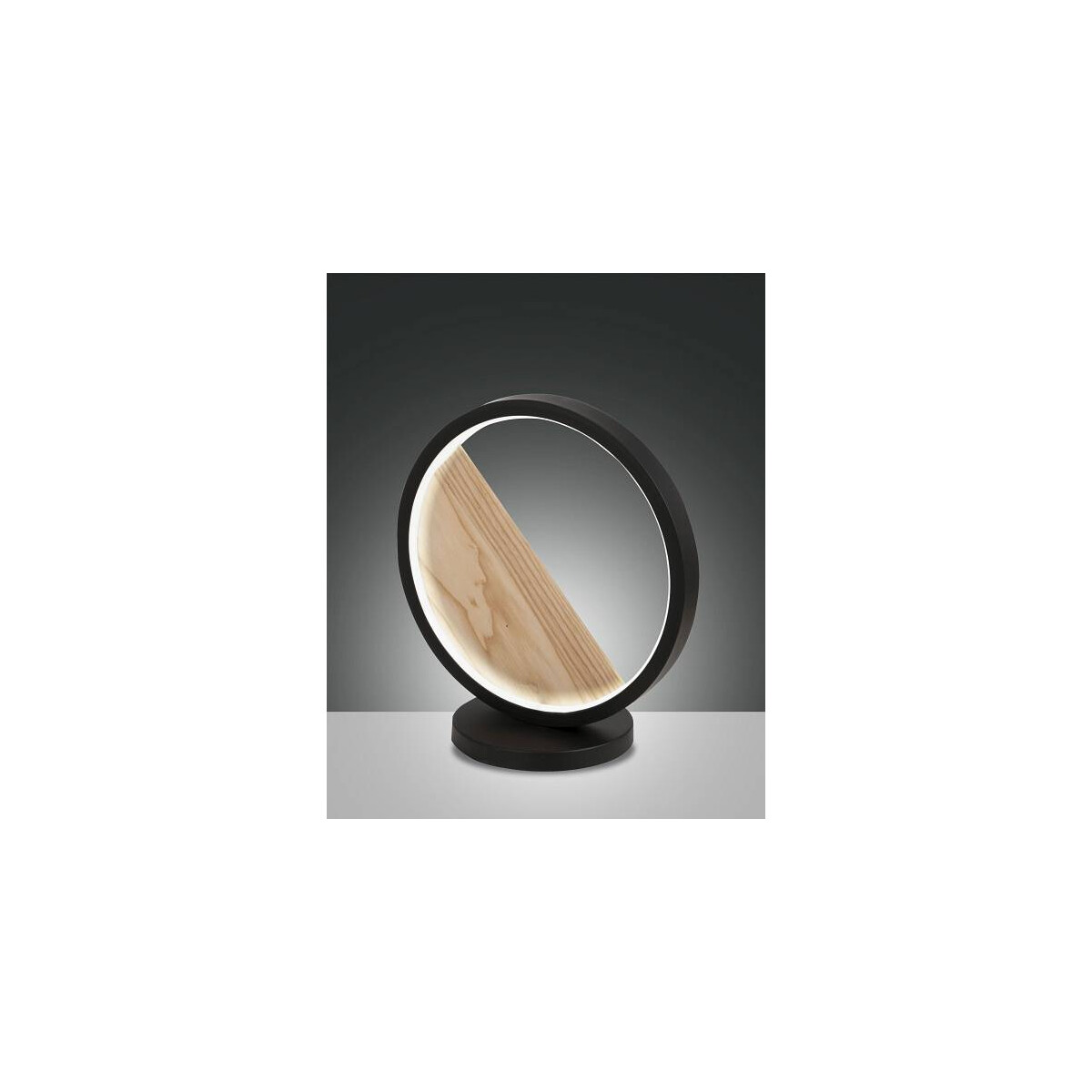 Fabas Luce Pierre Tischleuchten LED 1x 29W Metall und Holz Schwarz