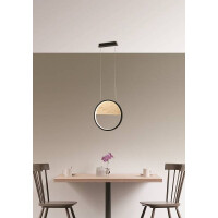 Fabas Luce Pierre Pendelleuchte LED 1x 29W Metall und Holz S