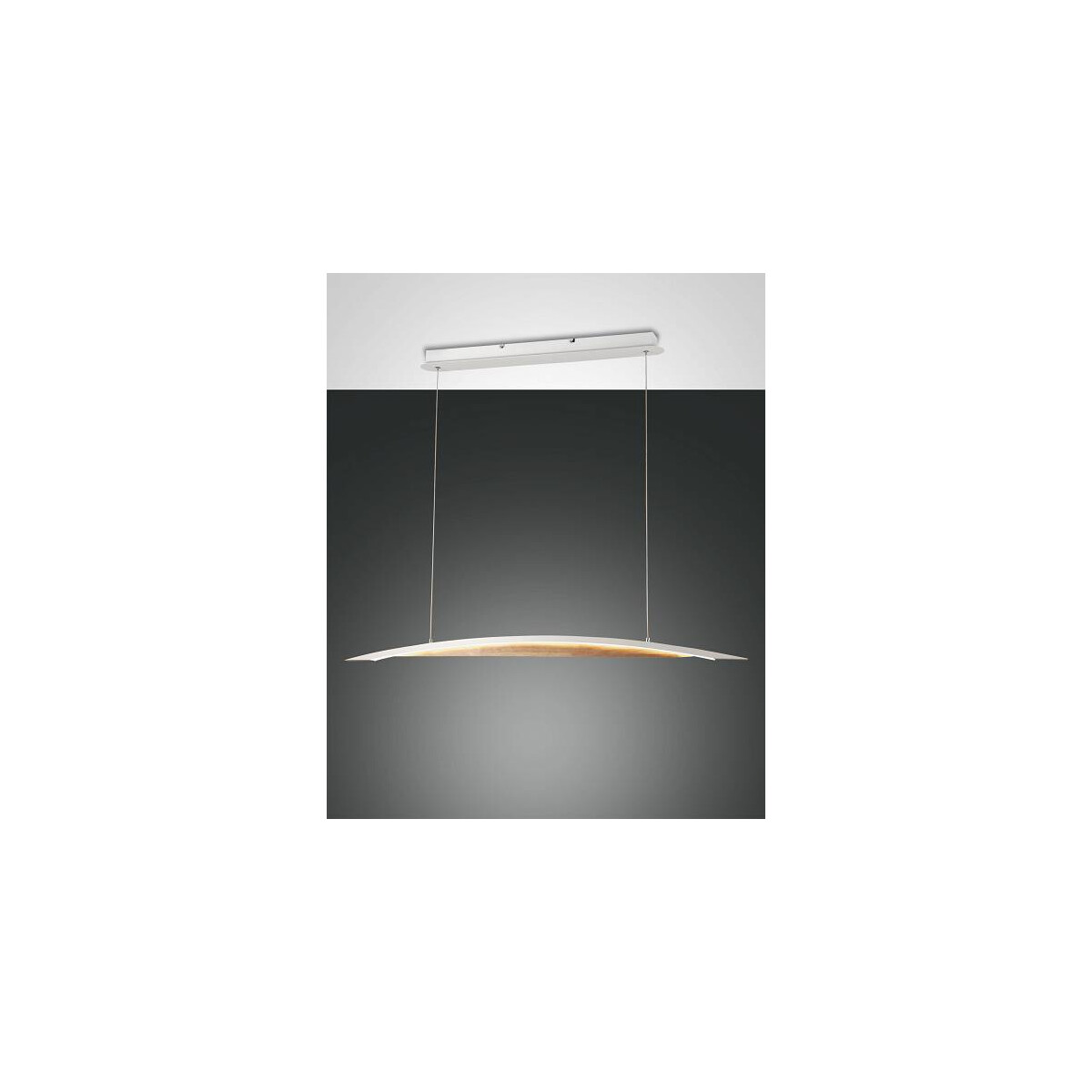 Fabas Luce Cordoba Pendelleuchte LED 1x 36W Metall und Holz Weiss