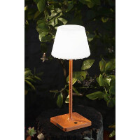 Fabas Luce Adam Akku Tischleuchte LED 1x25W Metall und Polye