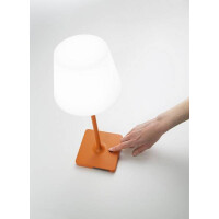 Fabas Luce Adam Akku Tischleuchte LED 1x25W Metall und Polye