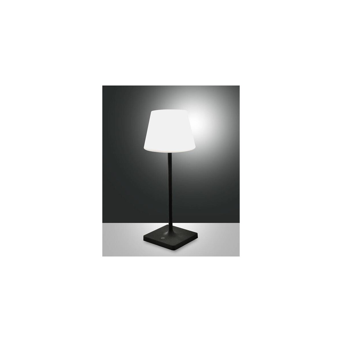 Fabas Luce Adam Akku Tischleuchte LED 1x25W Metall und Polyethylen Dunkelgrau