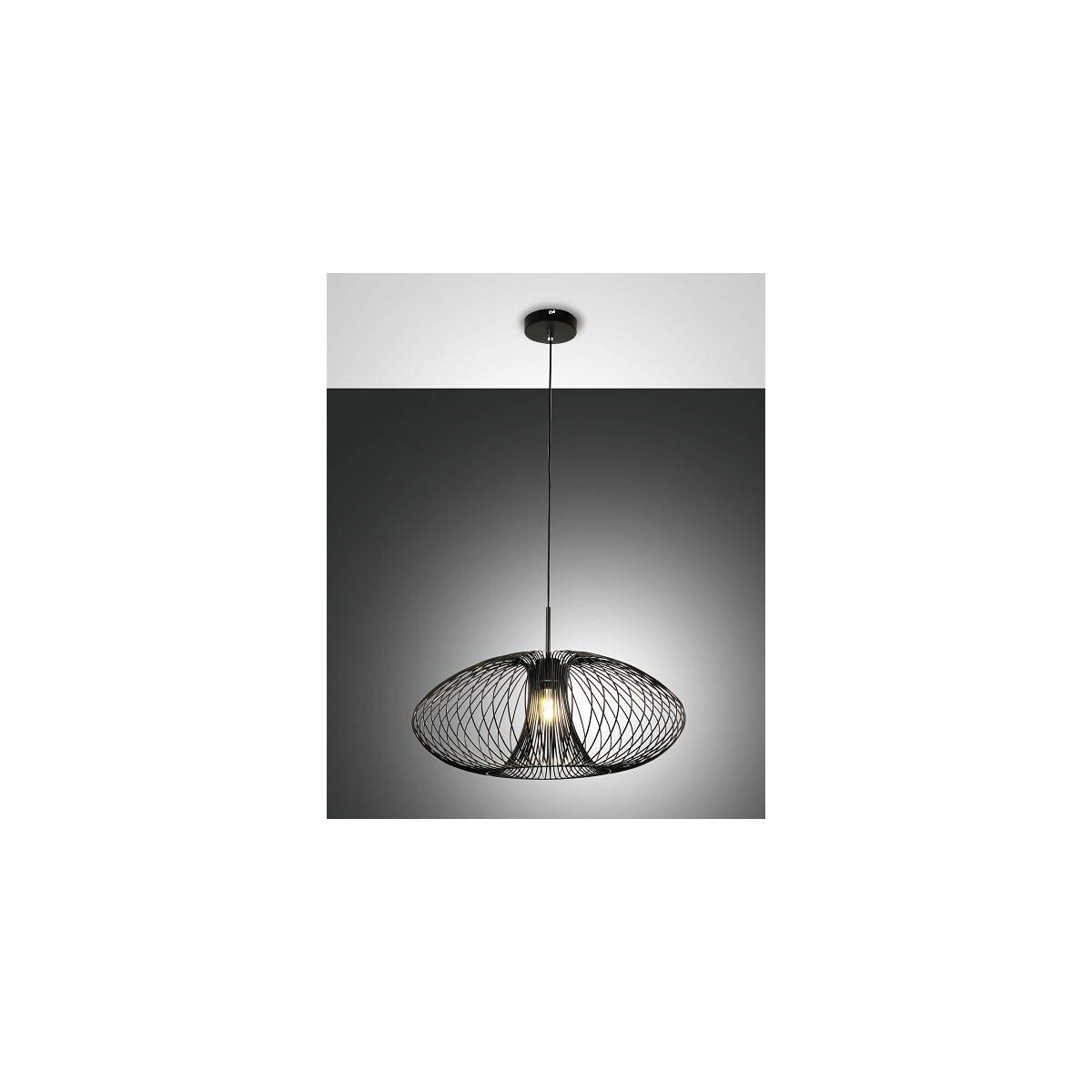 Fabas Luce Fassa Pendelleuchte E27 1X40W Metall Schwarz