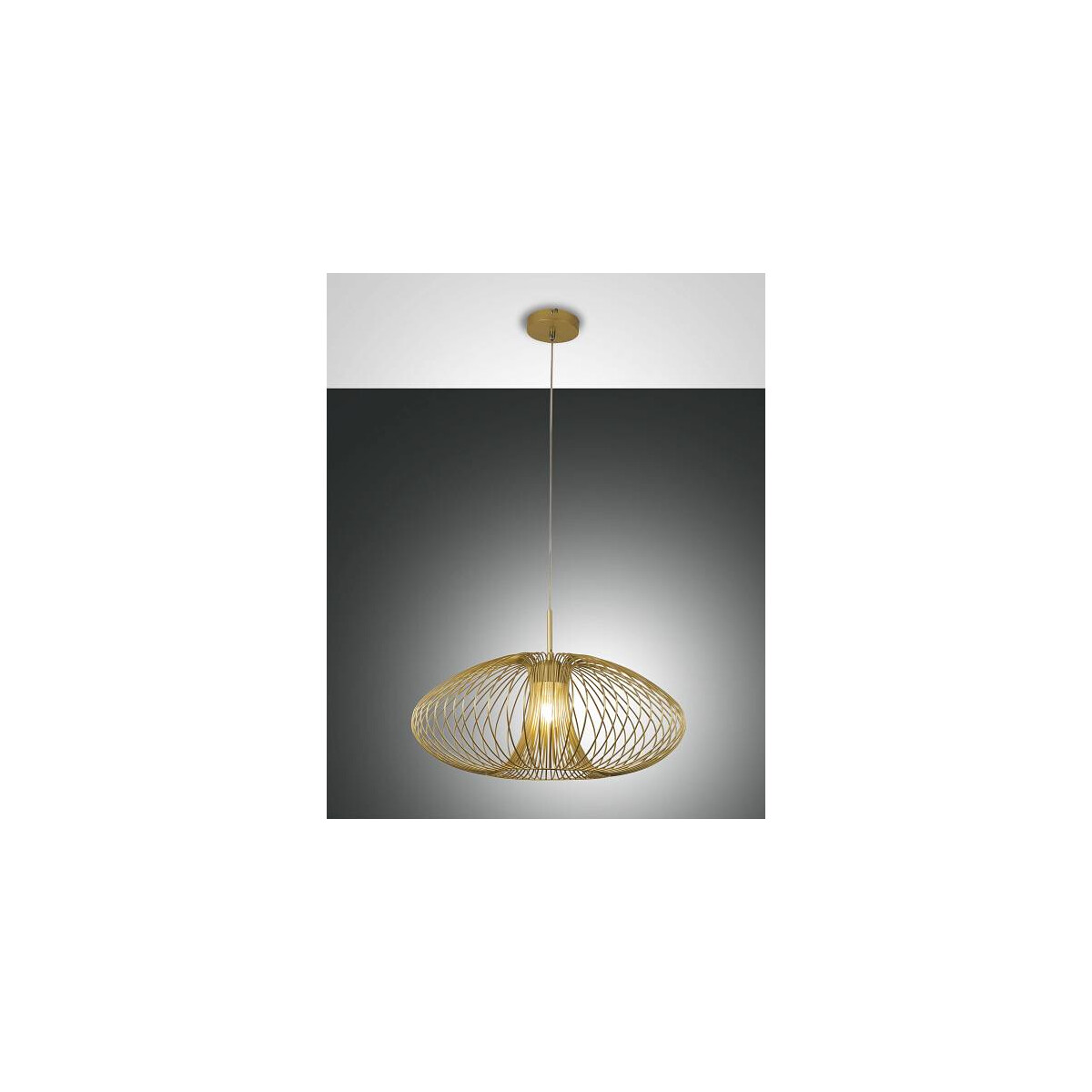 Fabas Luce Fassa Pendelleuchte E27 1X40W Metall Gold edelmatt
