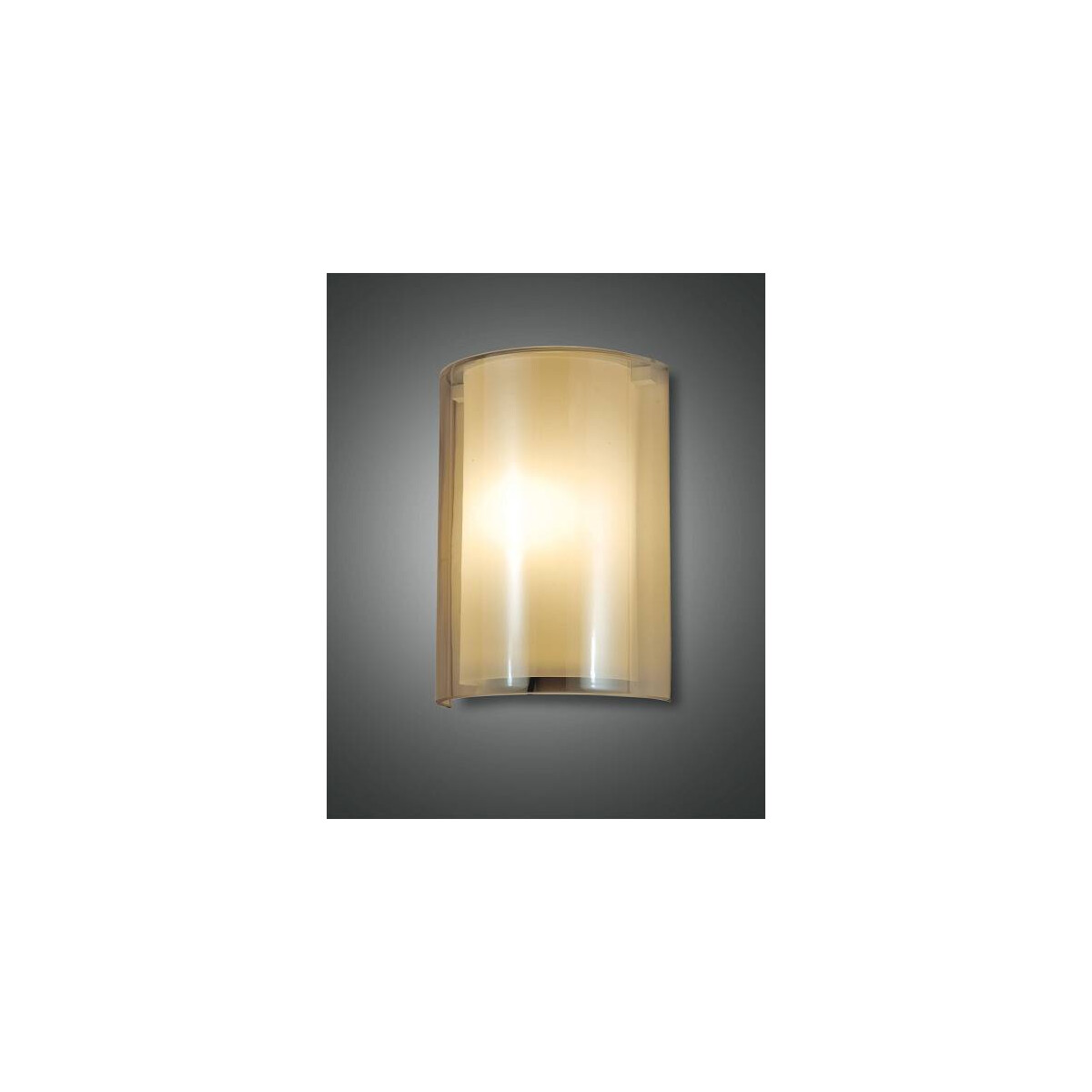 Fabas Luce Maribel Wandleuchte E27 1X40W Metall glas - und Methacrylat Amber
