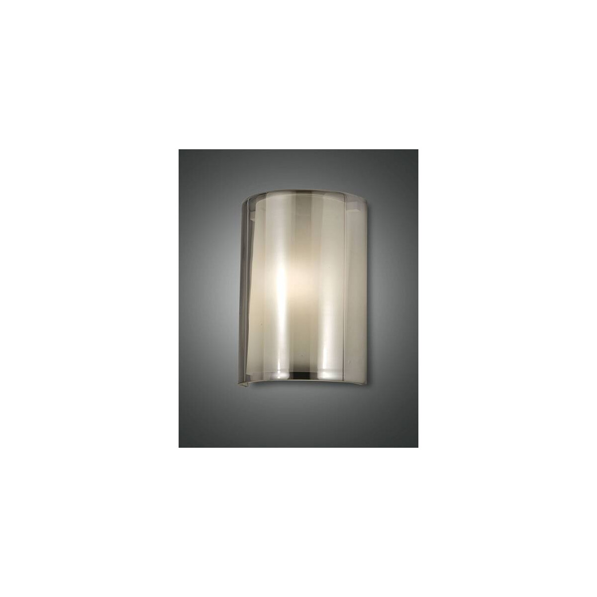 Fabas Luce Maribel Wandleuchte E27 1X40W Metall glas - und Methacrylat Grau transparent