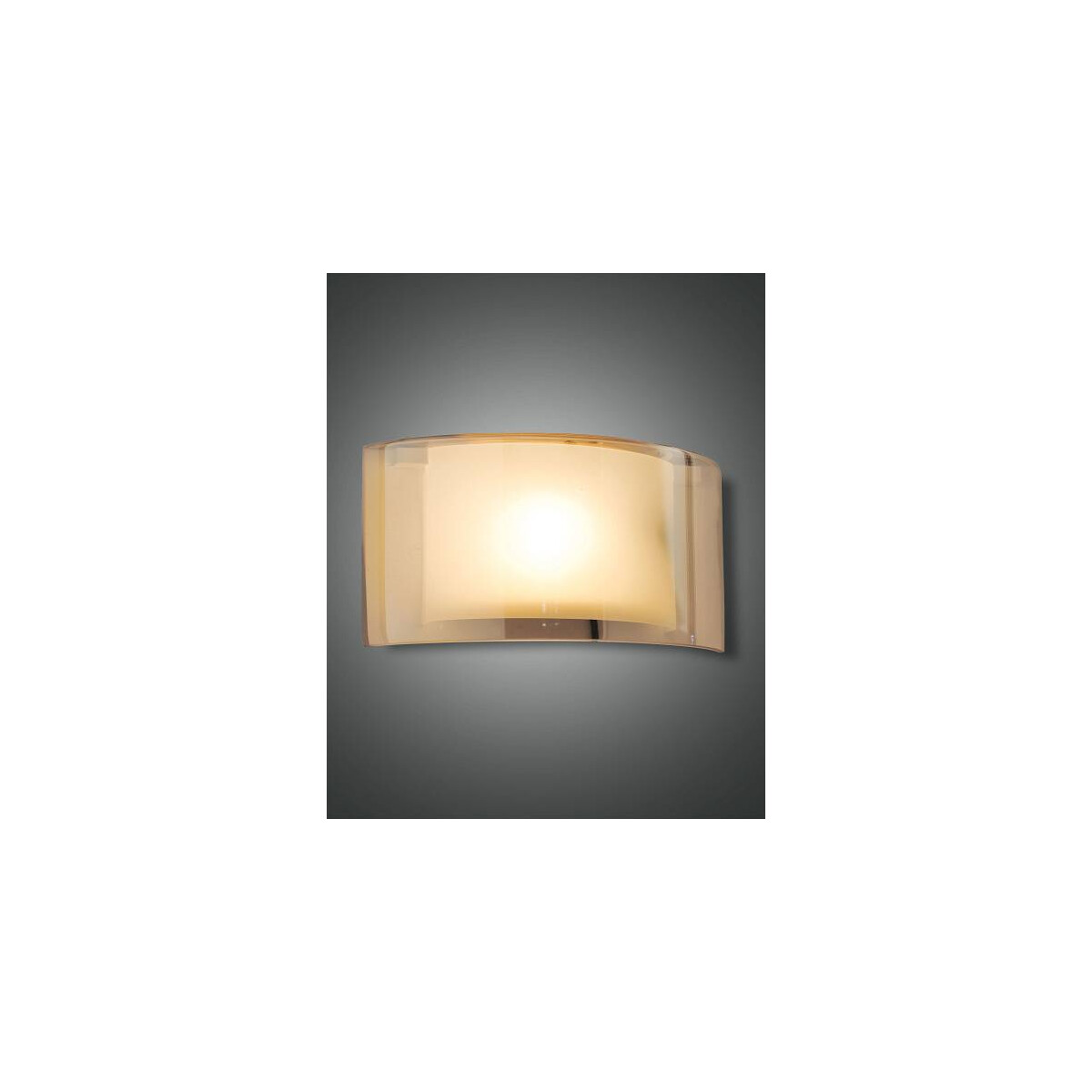 Fabas Luce Alide Wandleuchte E27 1X40W Metall glas - und Methacrylat Amber