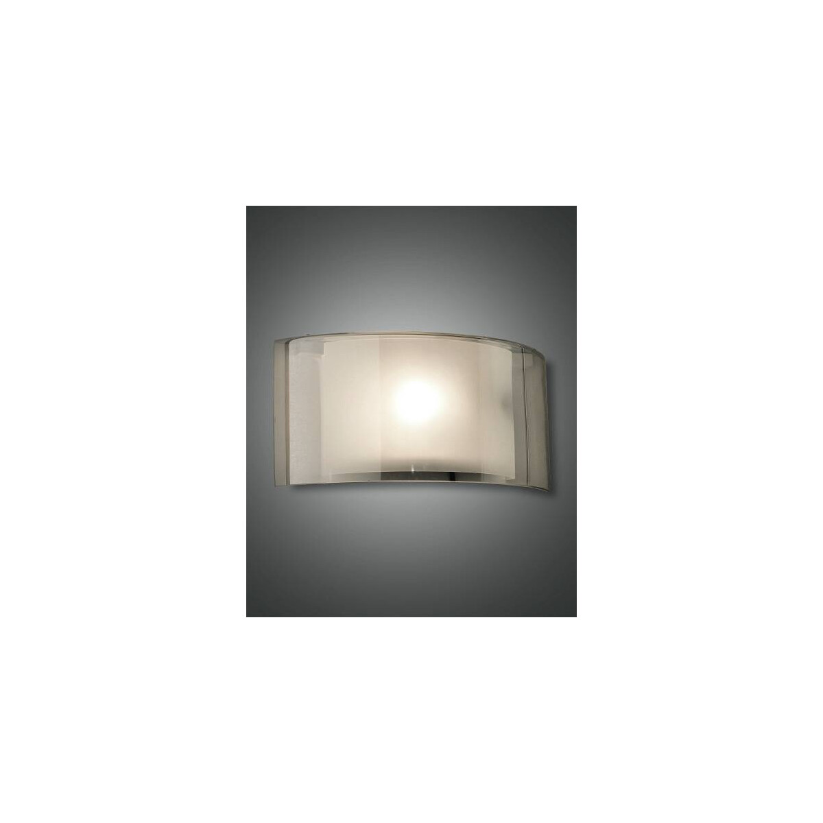 Fabas Luce Alide Wandleuchte E27 1X40W Metall glas - und Methacrylat Grau transparent