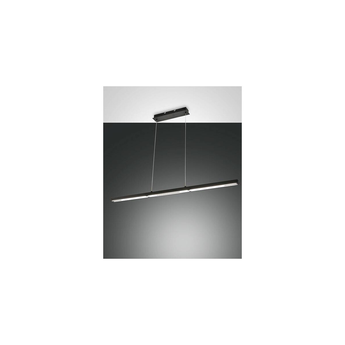 Fabas Luce Ling Pendelleuchte LED 1x32W Downlight und 1x8W Uplight Metall- und Methacrylat Schwarz