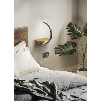 Fabas Luce Roseg Wand-Leseleuchte LED 1x95W Metall schwarz u