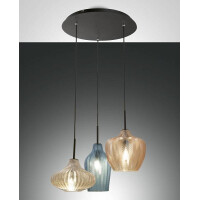 Fabas Luce Olbia Pendelleuchte E27 3x40W Metall und...