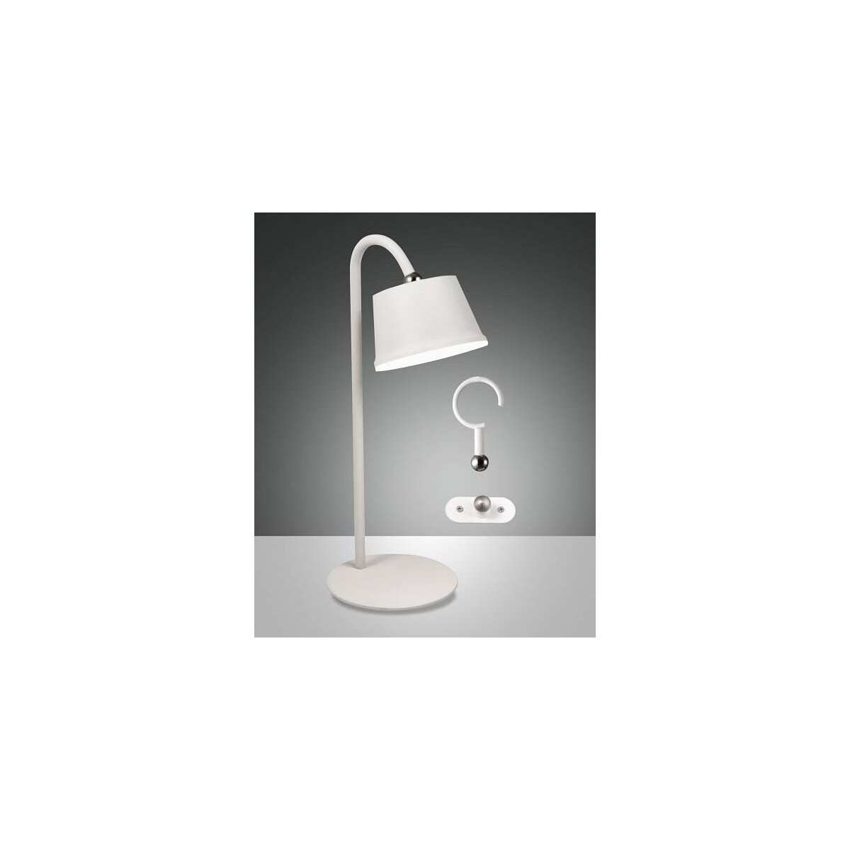 Fabas Luce Armanda Akkuleuchten Set LED 1x3W Metall- und Polycarbonatstruktur weiß