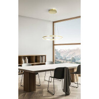 Fabas Luce Palau Pendelleuchte LED 1x60W Metall- und Methacr