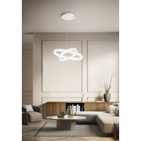 Fabas Luce Palau Pendelleuchte LED 1x66W+1x44W Metall- und M