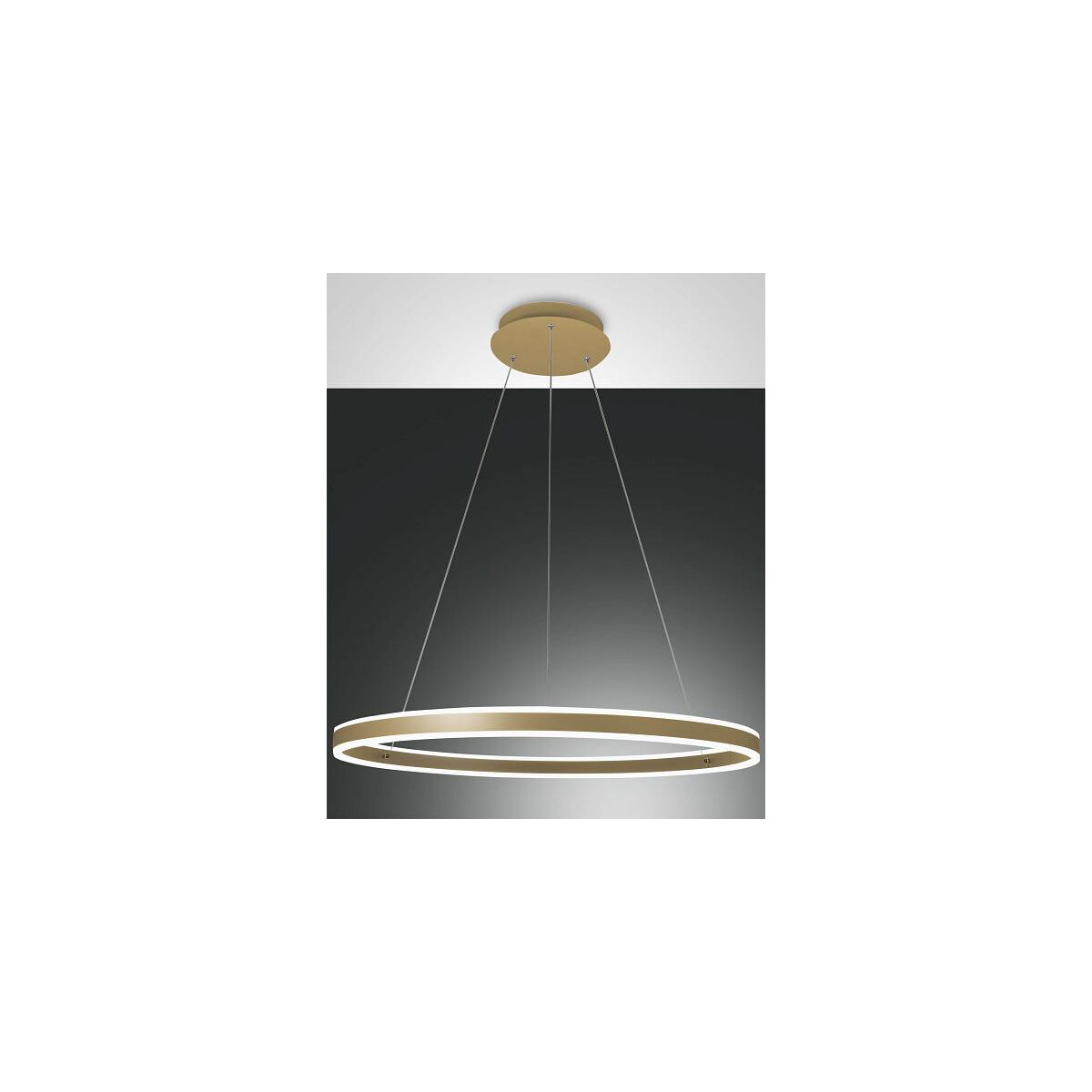 Fabas Luce Palau Pendelleuchte LED 1x64W Metall- und Methacrylat Gold edelmatt