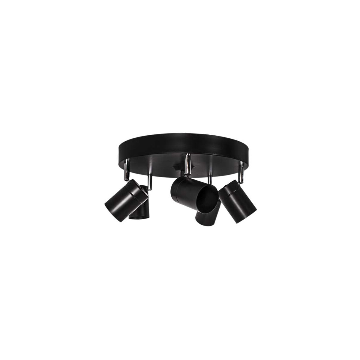 By Rydens Correct 5-fl schwarz matt Deckenleuchte