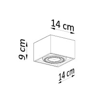 Sollux SL.0883 Deckenleuchte QUATRO 1 beton 4