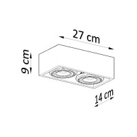 Sollux SL.0884 Deckenleuchte QUATRO 2 beton 4