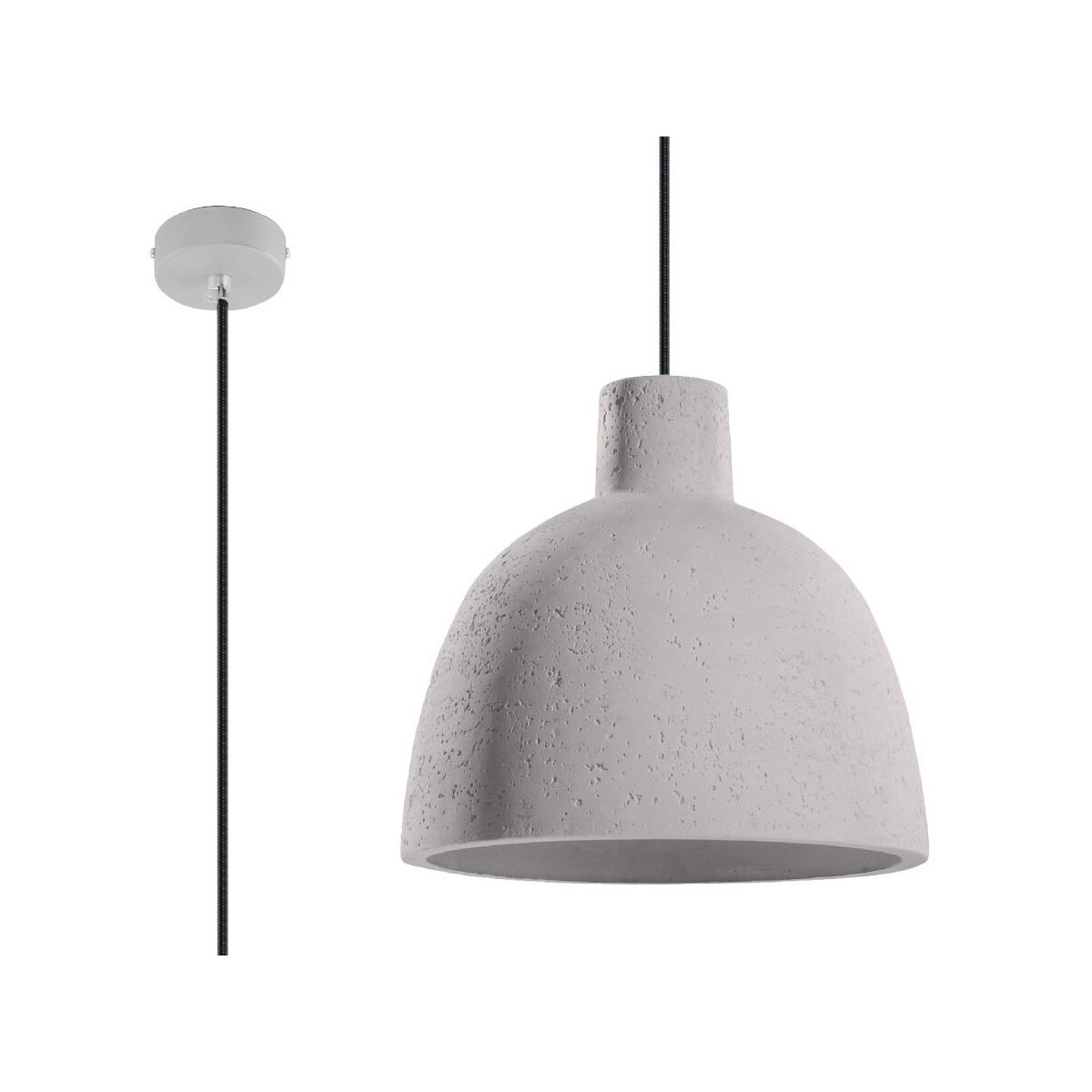 Pendelleuchte Damaso aus Beton grau 28 cm E27