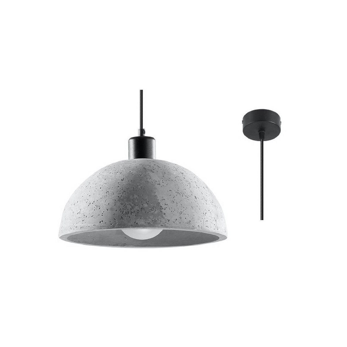 Pendelleuchte Pablito aus beton grau 30 cm E27