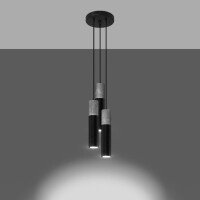 Sollux SL.1081 Pendelleuchte BORGIO 3P schwarz 3