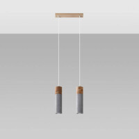 Sollux SL.0966 Pendelleuchte ZANE 2 grau 2