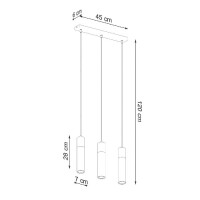 Sollux SL.0967 Pendelleuchte ZANE 3 grau 4