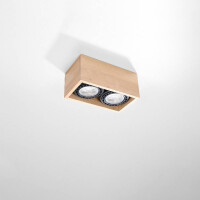 Sollux SL.0916 Deckenleuchte QUATRO 2 Natural Holz 2