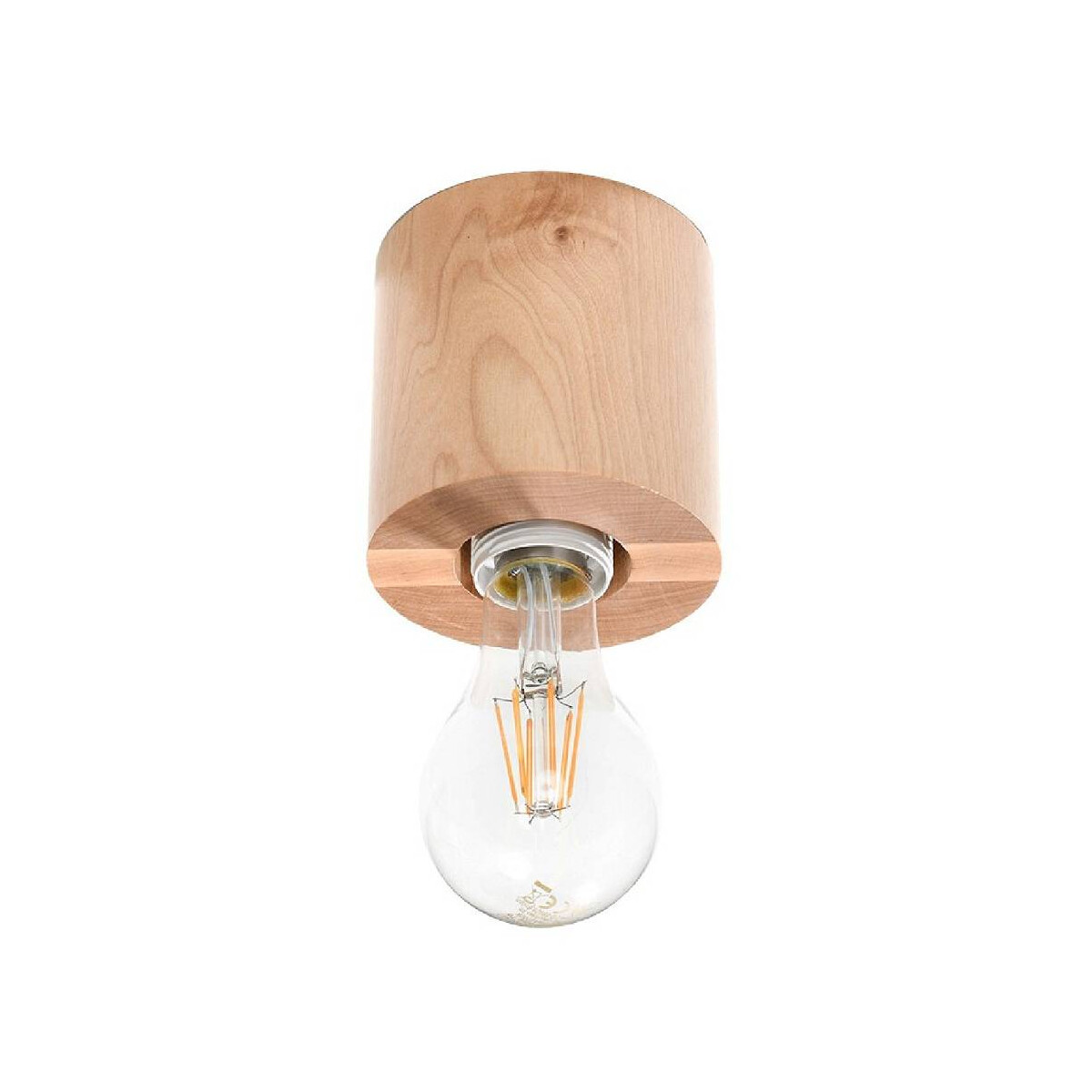 Deckenleuchte Salgado aus Holz natur 10cm E27 rund