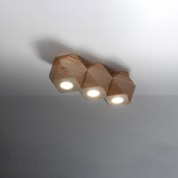 Sollux SL.1010 Deckenleuchte WOODY 3 Natural Holz 3