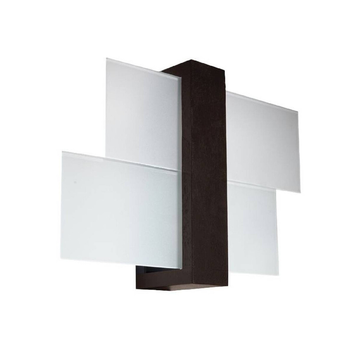 Sollux Lighting Wandleuchte Innen Wandlampe Holz Glas 1 Flammig Dunkelbraun FENIKS