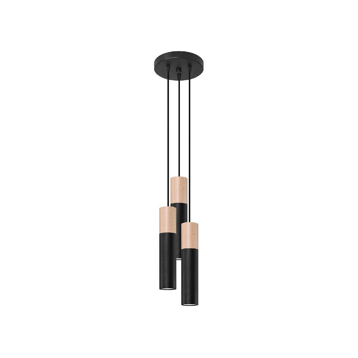 Sollux SL.1014 Pendelleuchte PABLO 3P schwarz