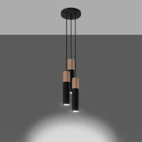 Sollux SL.1014 Pendelleuchte PABLO 3P schwarz 3