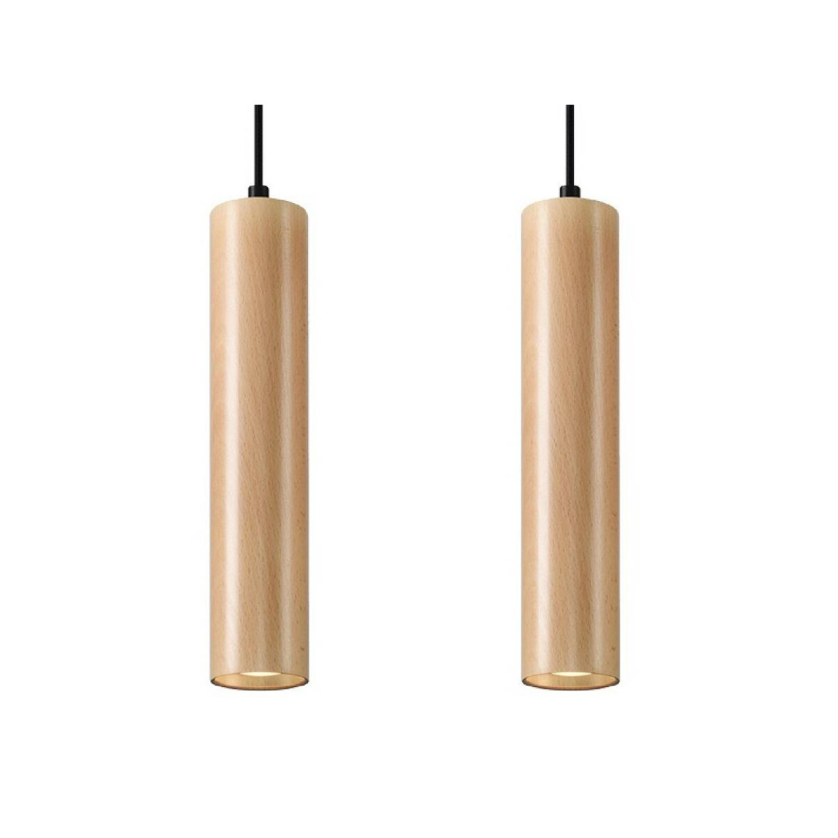 Pendelleuchte Lino 2 Holz natur 2-flammig GU10