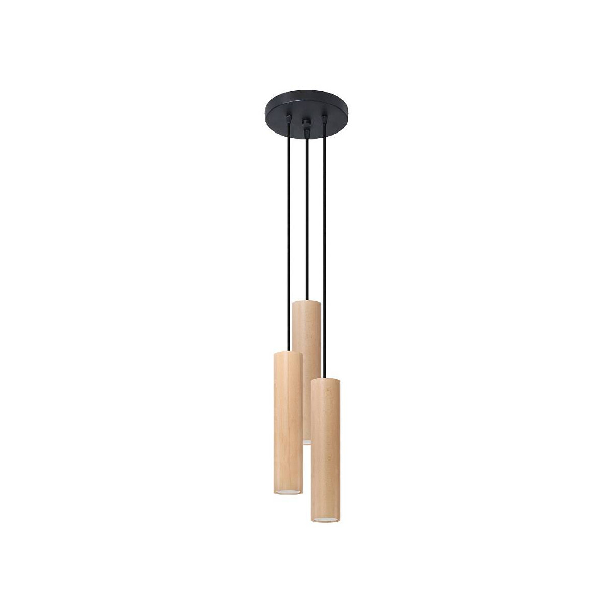 Pendelleuchte LINO 3-flammig Holz natur GU10