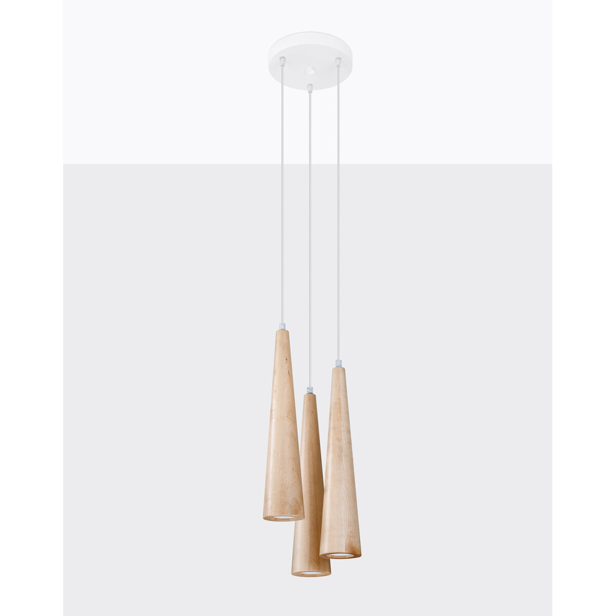 Sollux SL.1101 Pendelleuchte SULA 3P Natural Holz