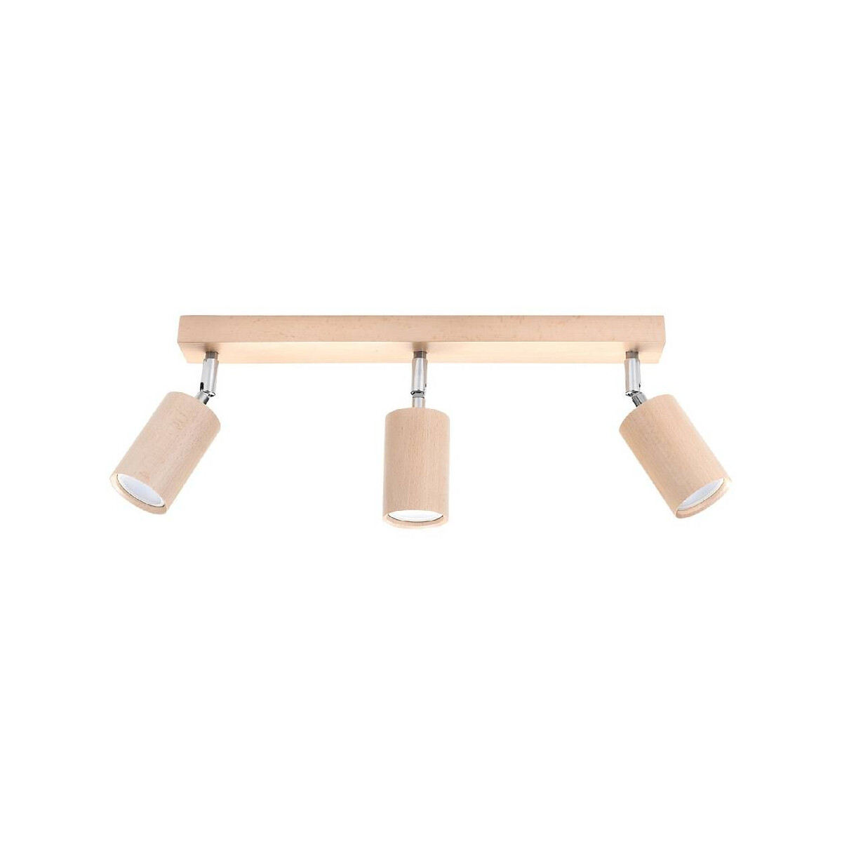 Wand- und Deckenstrahler Berg 3 dreh- und schwenkbar aus Holz GU10