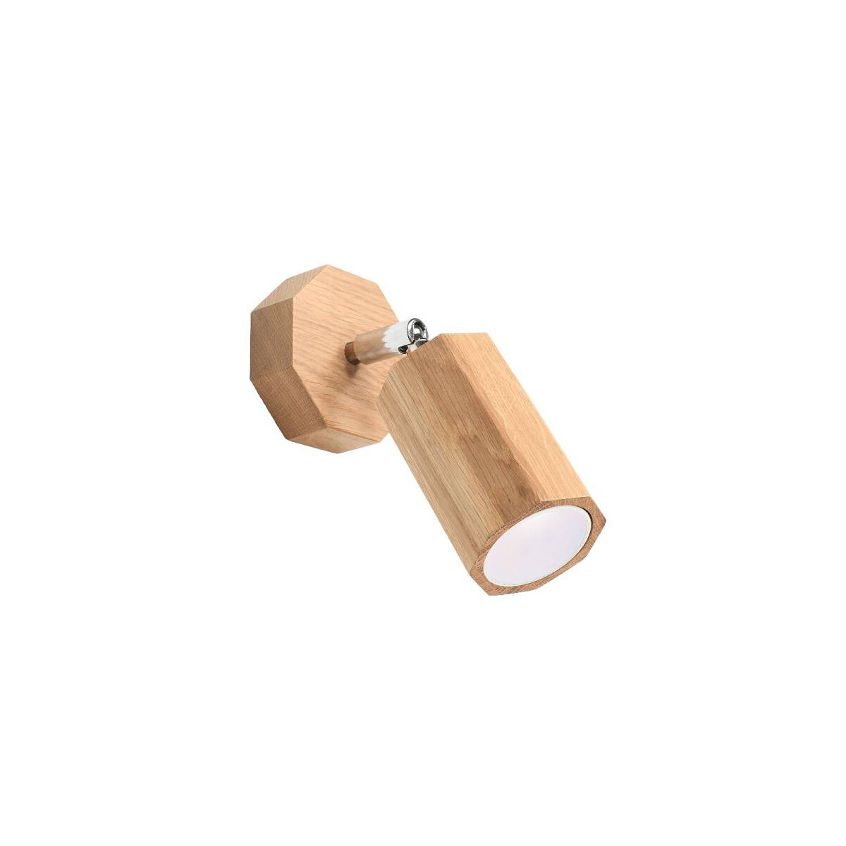 Wandspot ZEKE aus Holz Eiche dreh- und schwenkbar GU10