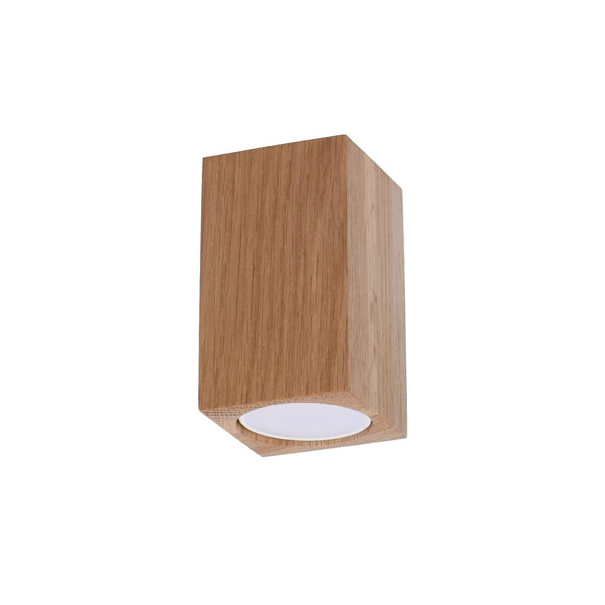 Deckenspot eckig 6x6x10 cm KEKE 10 aus Holz Eiche GU10