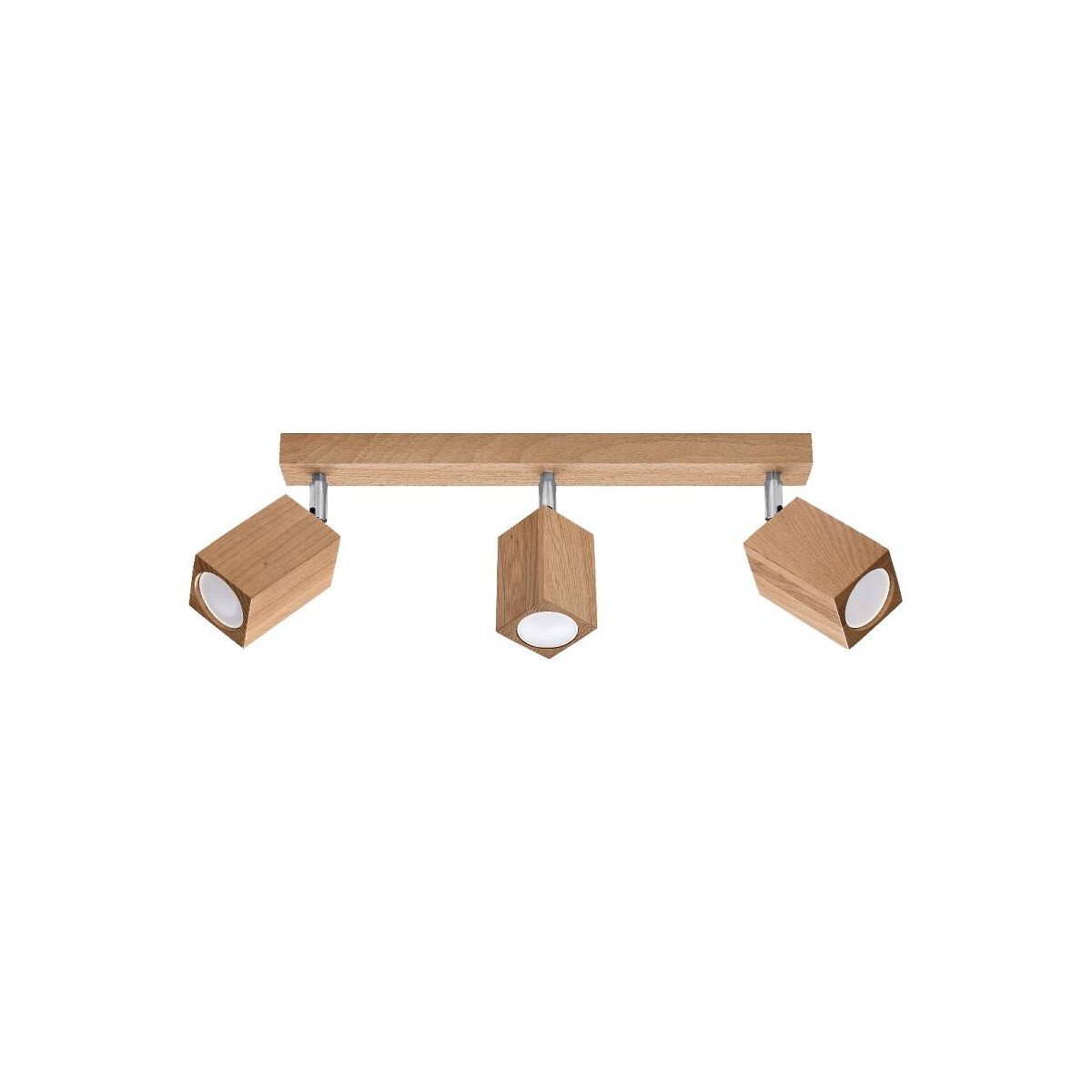 Deckenstrahler KEKE 3-flammig aus Holz Eiche GU10