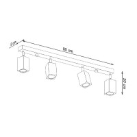 Sollux SL.1038 Deckenleuchte KEKE 4 Eiche 4