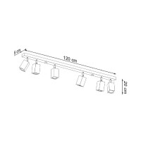 Sollux SL.1039 Deckenleuchte KEKE 6 Eiche 4