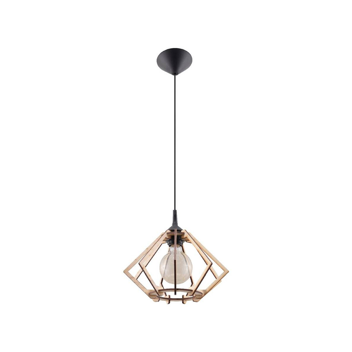 Pendelleuchte Pompelmo Holz natur Lamellen E27
