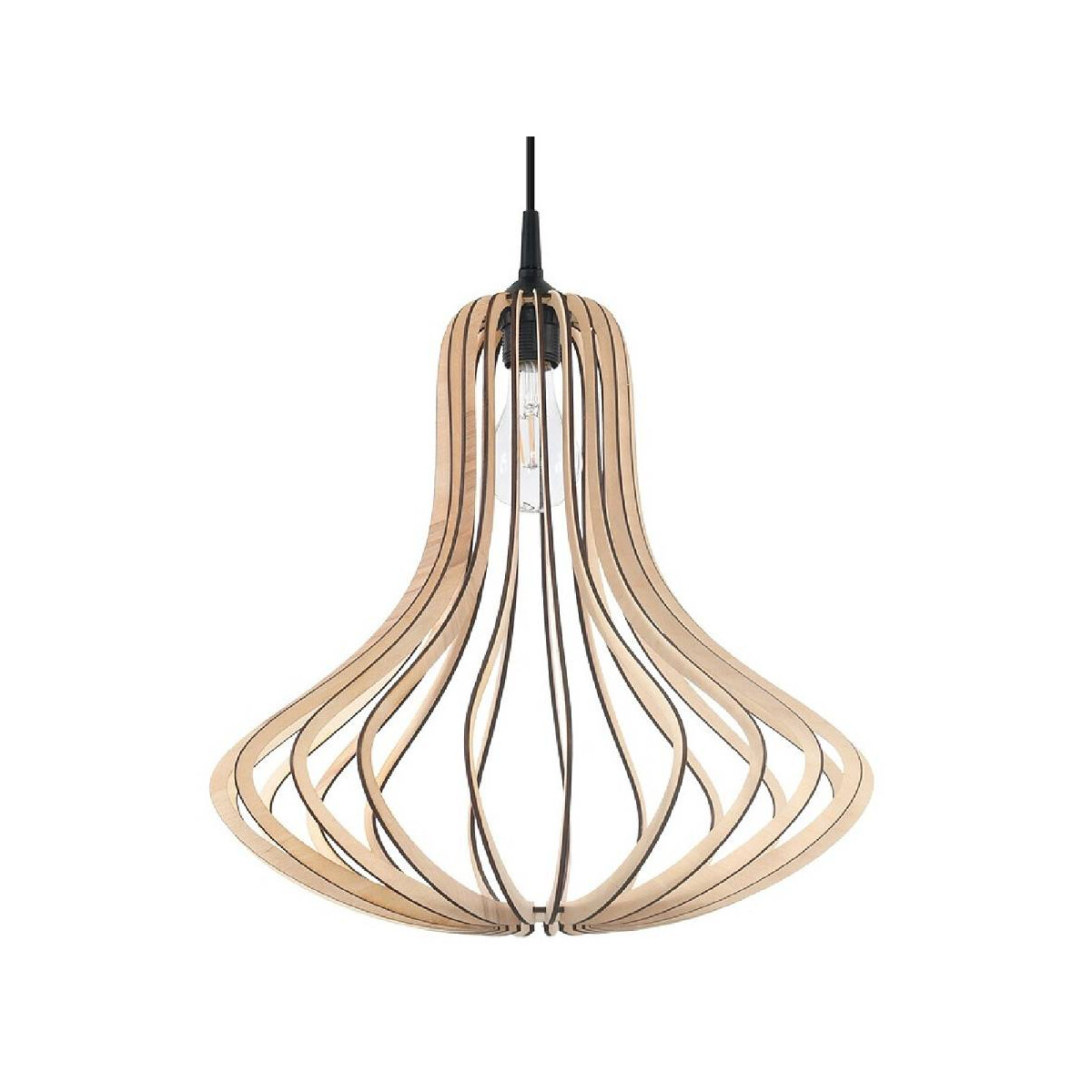 Pendelleuchte Elza Holz natur Lamellen E27